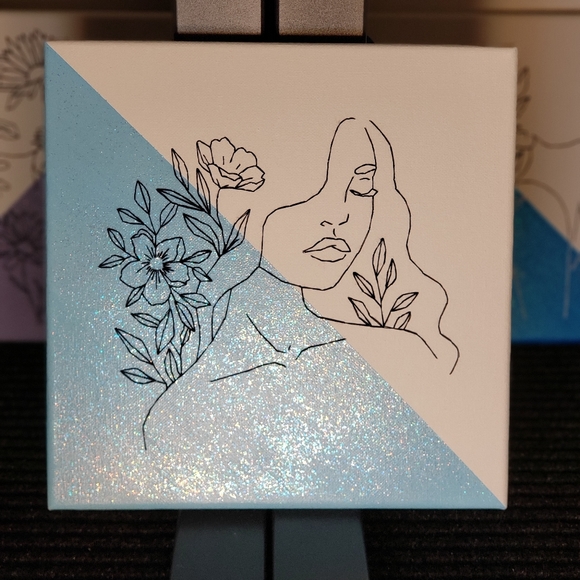 Embroidered Acrylic Canvas Art - Picture 2 of 3